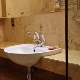 A1 Group - Travertine shower room installation – Dudingstone Vilige Edinburgh